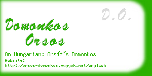 domonkos orsos business card